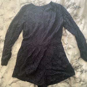 BNWT Lace Long Sleeve Open Back Romper